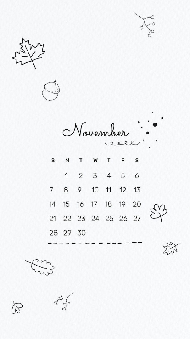 November printable month cute doodle drawing  free image by