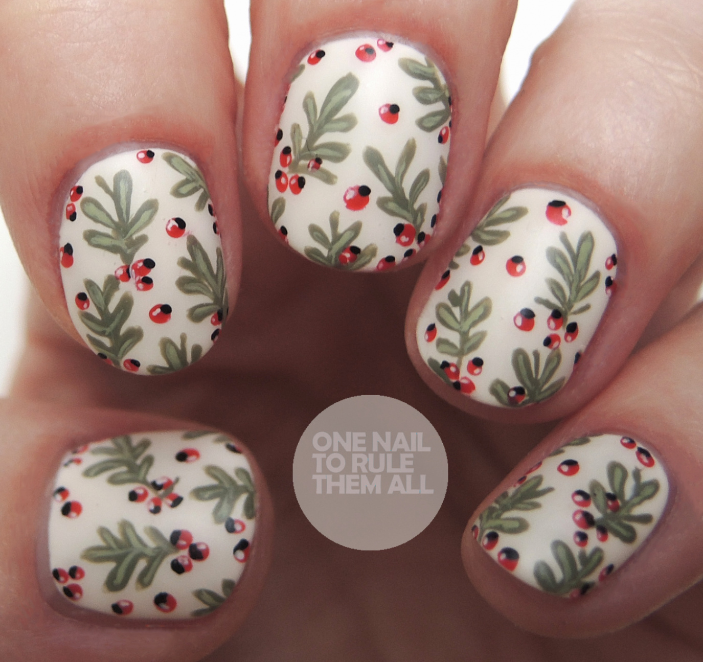 One Nail To Rule Them All: Christmas Holly Berries