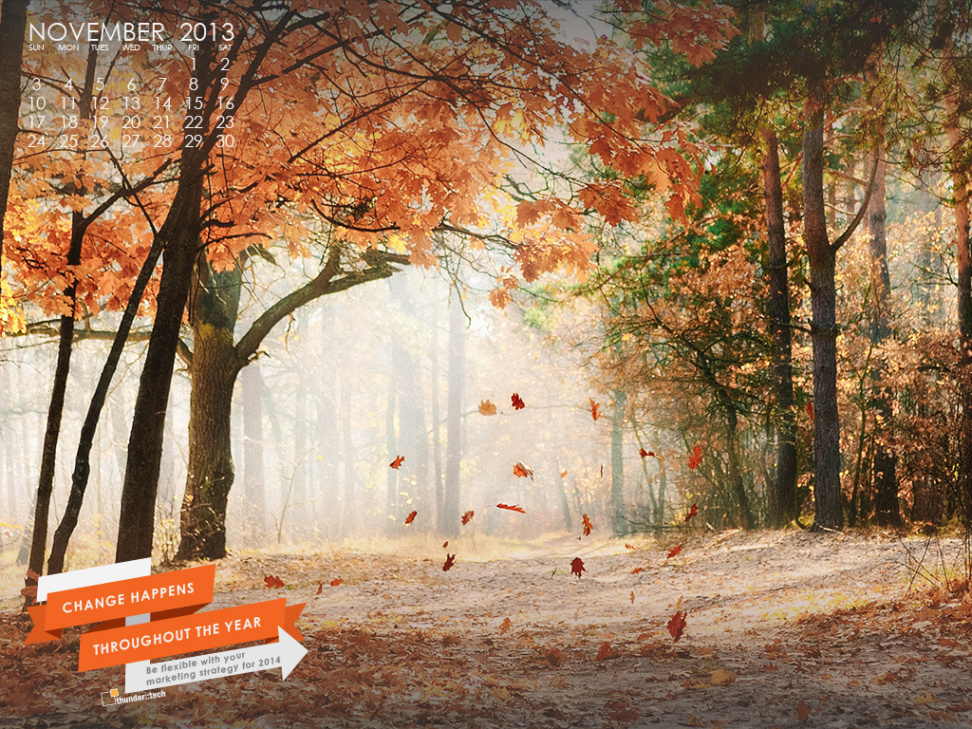 Our November wallpaper brings a change of Autumn scenery  thunder