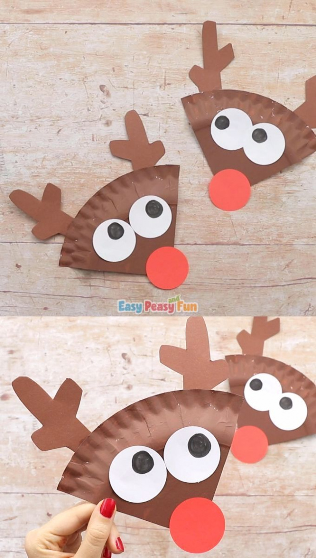 Paper Plate Reindeer Craft  Preschool christmas crafts, Christmas