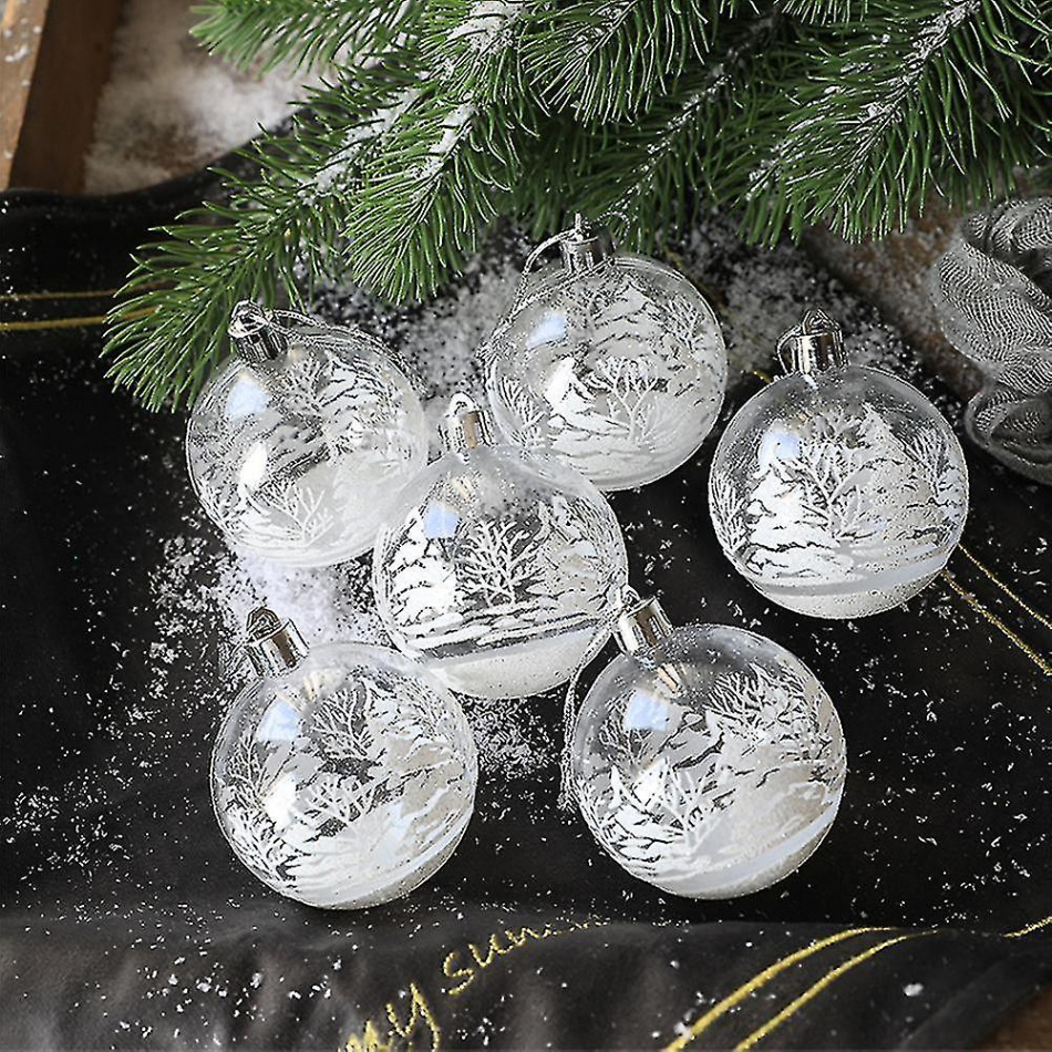 Pcs Diy Hanging Clear Balls Fillable Ornaments Ball Fit Christmas