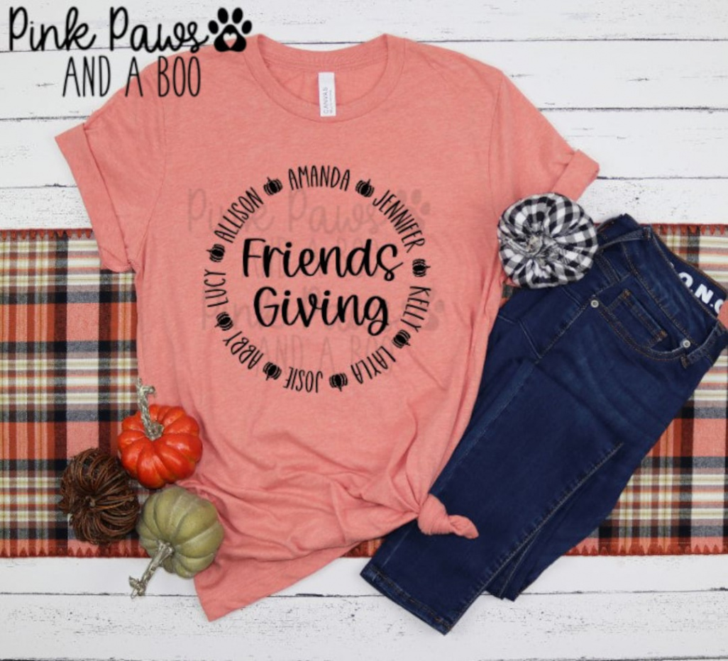 Personalized Friendsgiving Shirt Friendsgiving T-shirt - Etsy