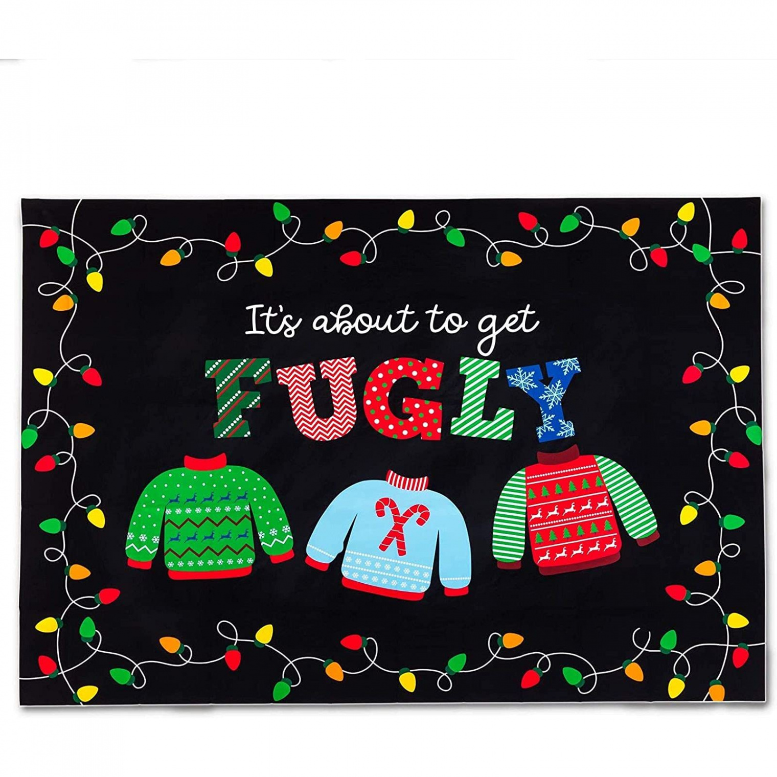 Photo Booth Background for Ugly Christmas Jumper Party: Amazon