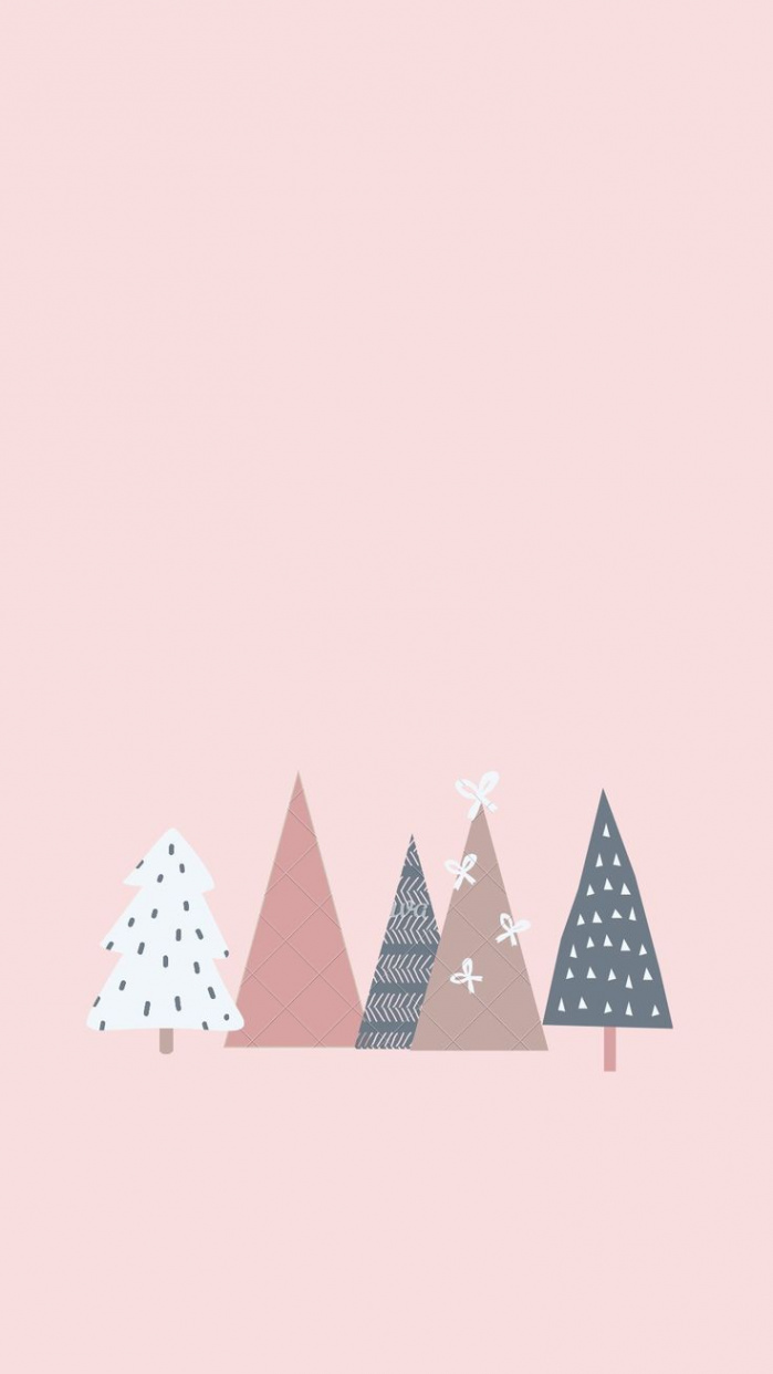 Pink Christmas Trees  Wallpaper iphone christmas, Christmas phone