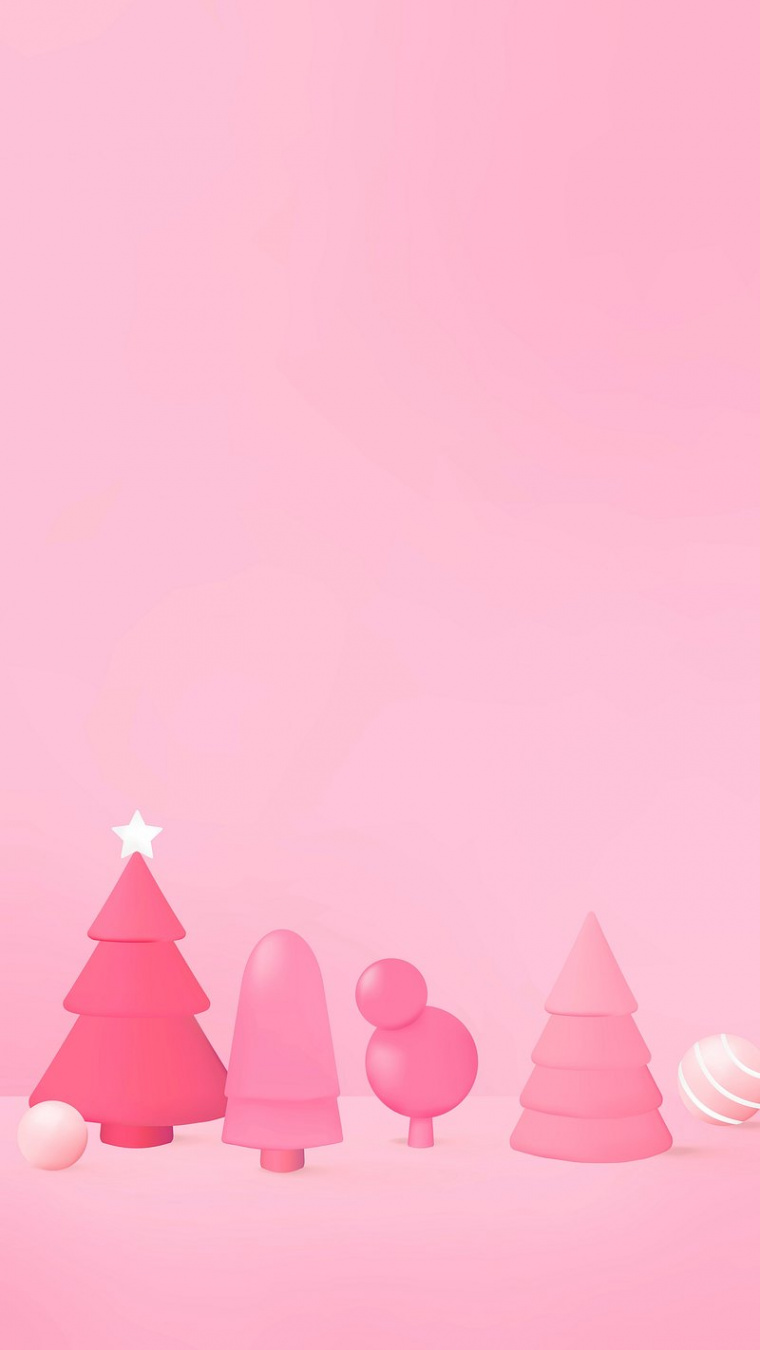 Pink D Christmas background, festive  Premium Vector - rawpixel