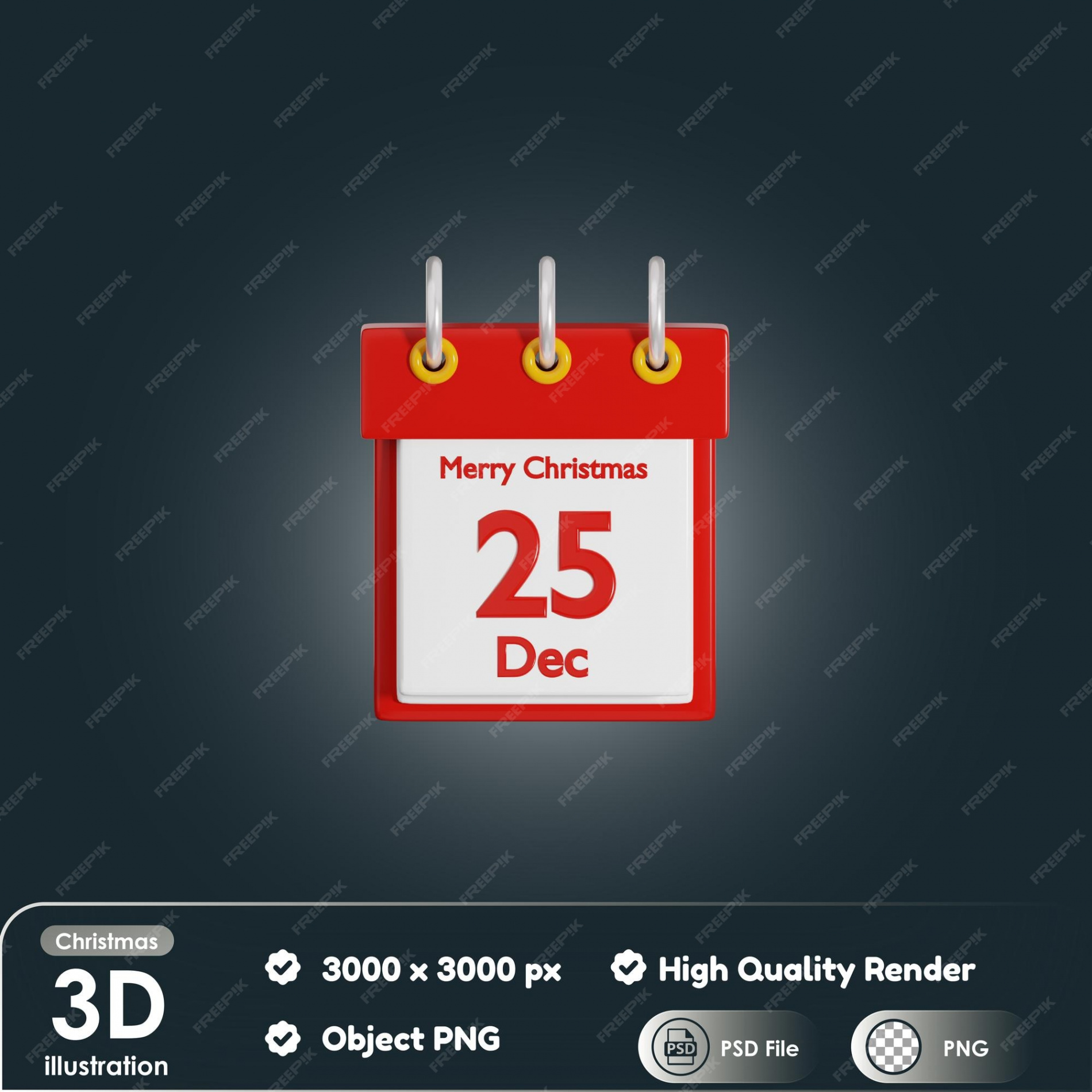 Premium PSD  d christmas calendar