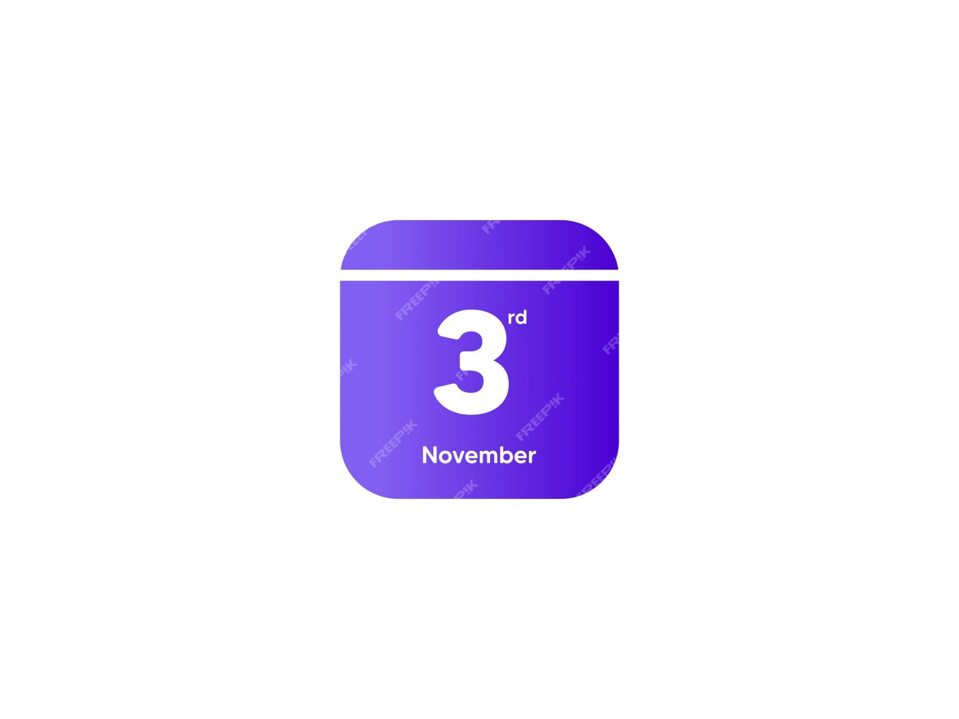 Premium Vector  rd november calendar date month icon with