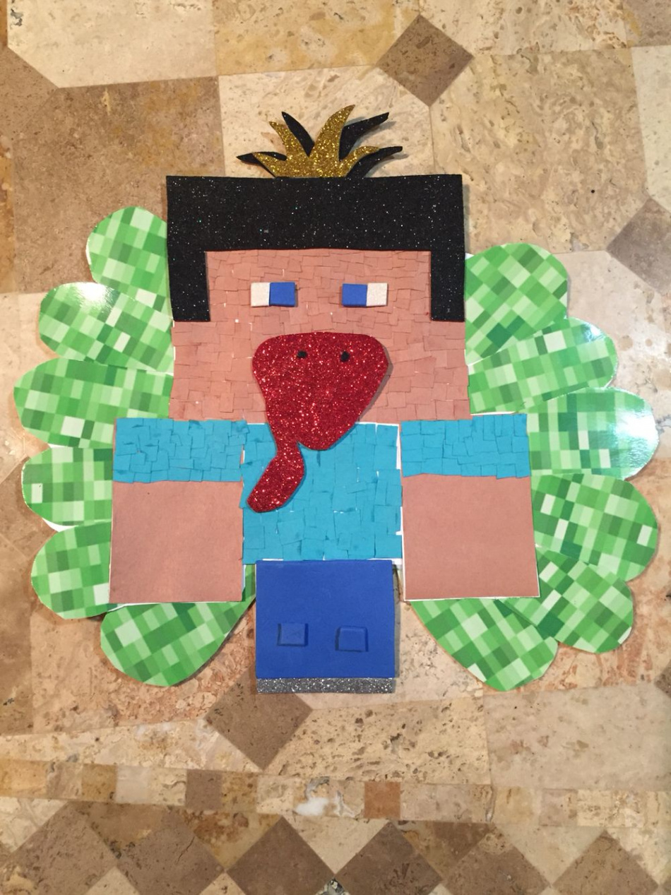 rd Grade Disguised Turkey Project Minecraft Steve  Turkey