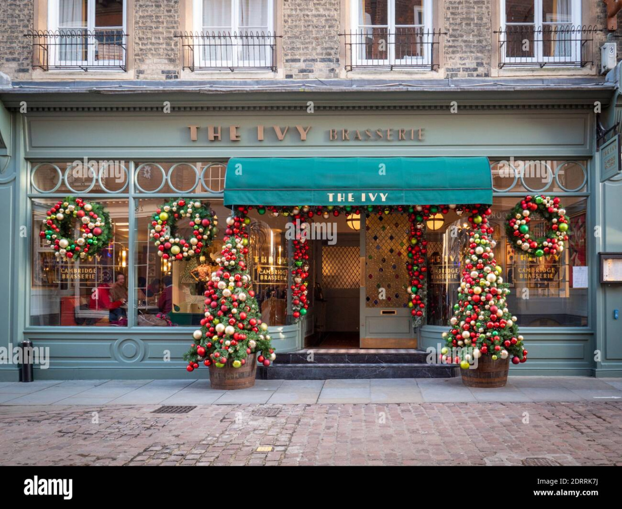 Restaurant christmas decorations hi-res stock photography and