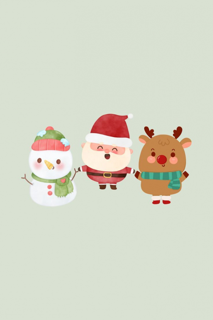 Santa and Friends Phone Wallpaper  Christmas wallpaper iphone