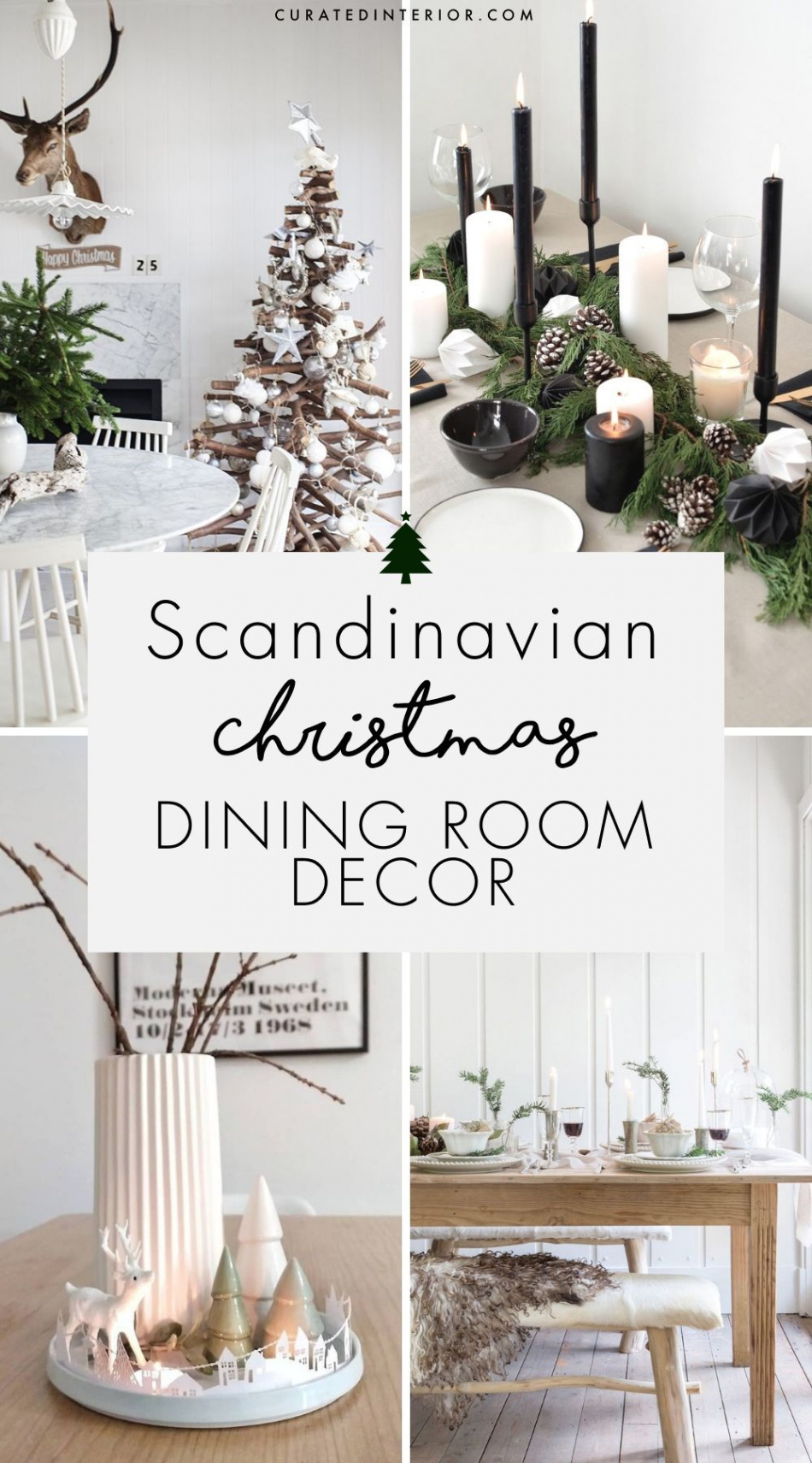 Scandinavian Christmas Dining Room Decor Ideas  Christmas