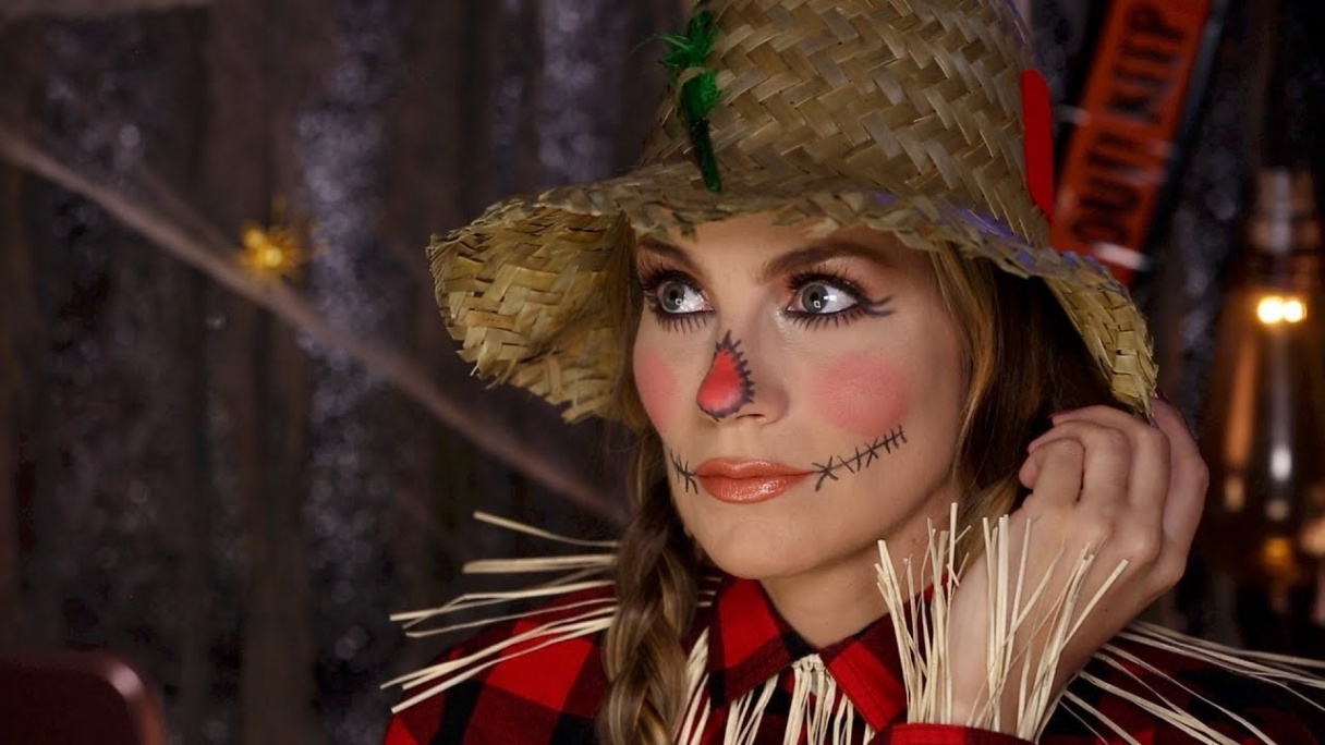 Scarecrow Makeup Tutorial  Easy Halloween DIY Angela Lanter