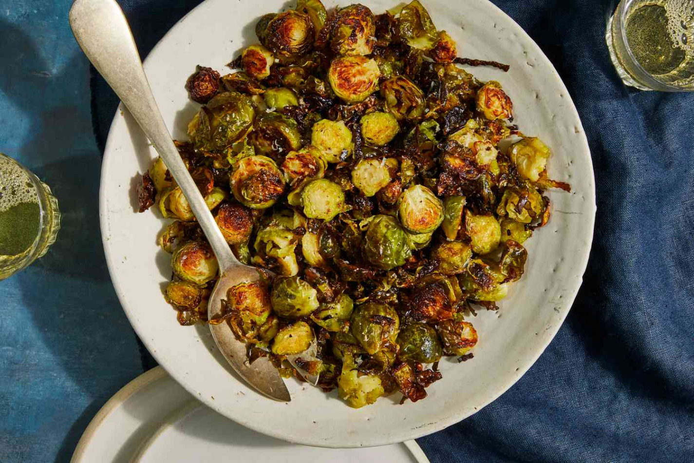 Shredded Parmesan Brussels Sprouts