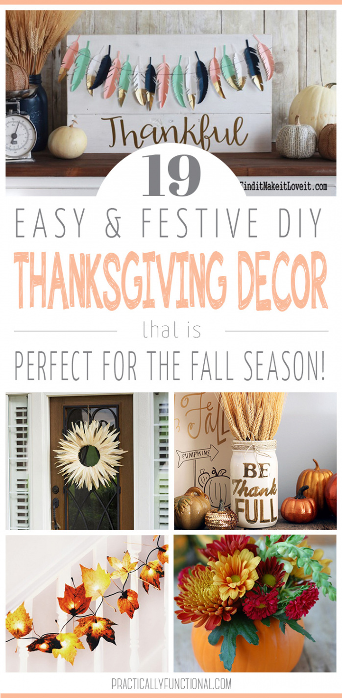 Simple DIY Thanksgiving Decorations – Practically Functional