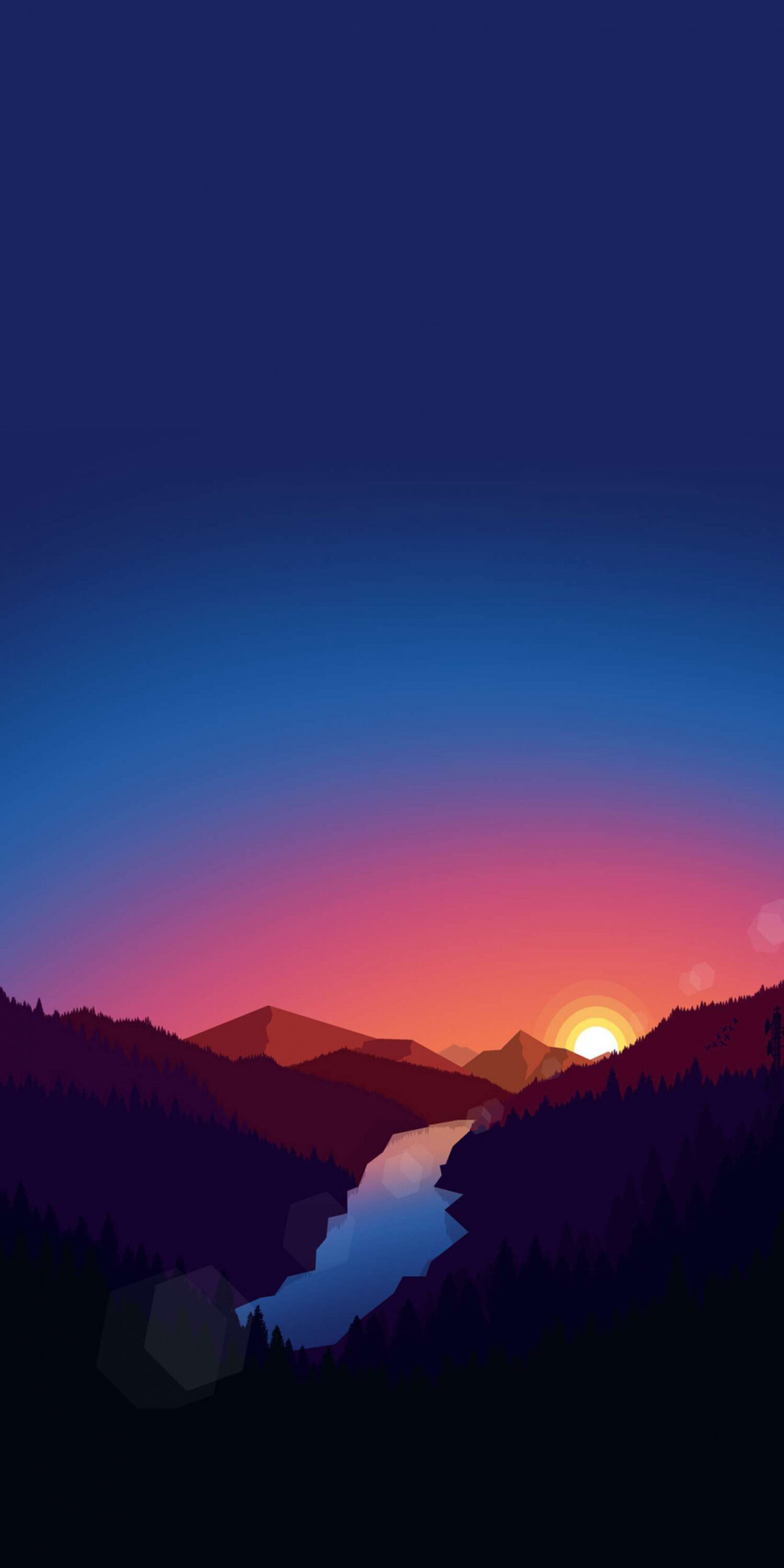 Sunrise View Minimal Nature iPhone Wallpaper  Nature iphone