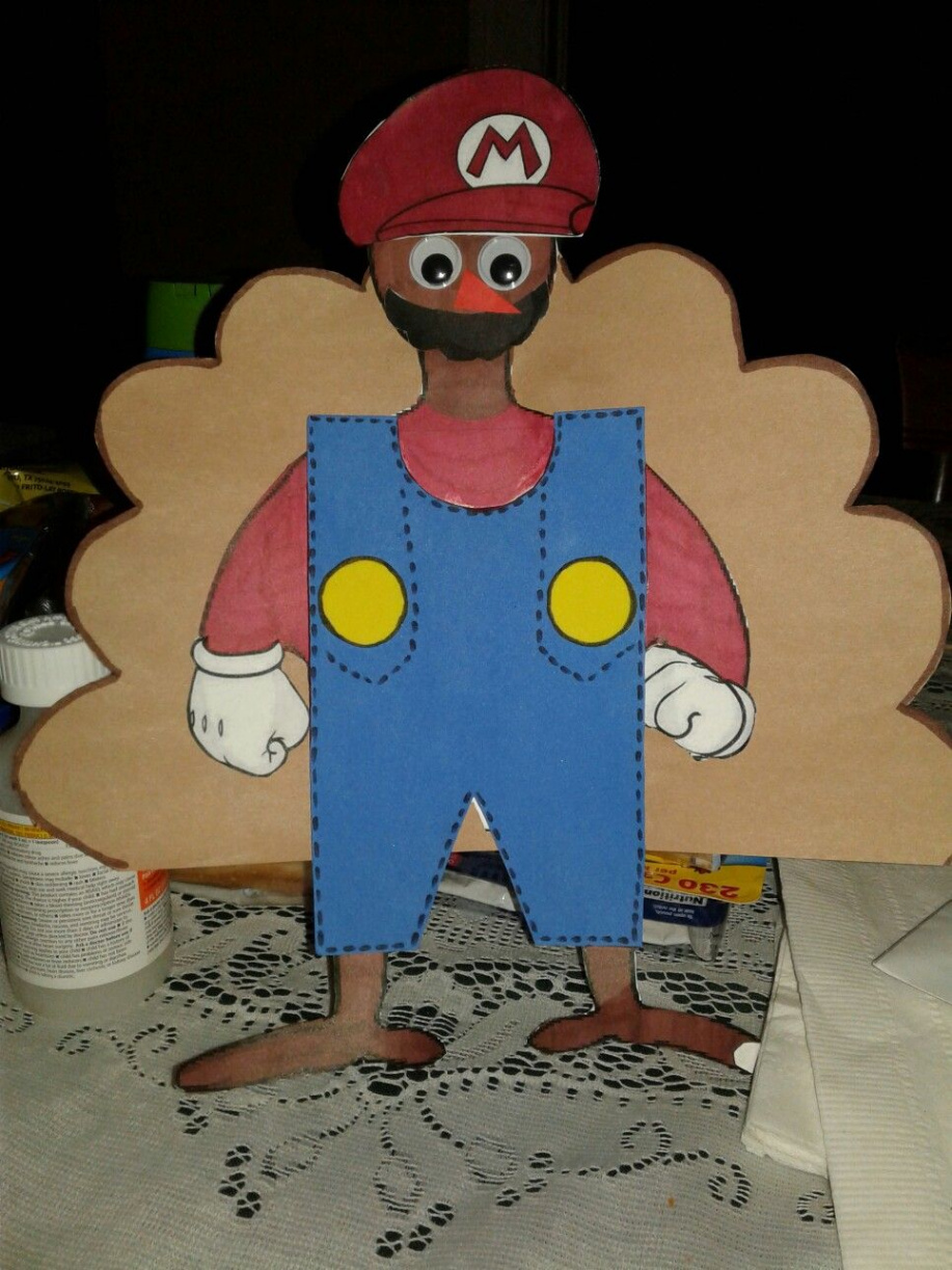 super Mario Turkey disguise  Turkey disguise, Turkey disguise