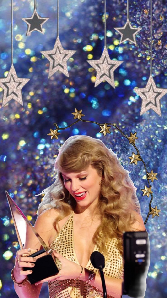 taylorswift #gold #blue #stars  Taylor swift wallpaper, Taylor