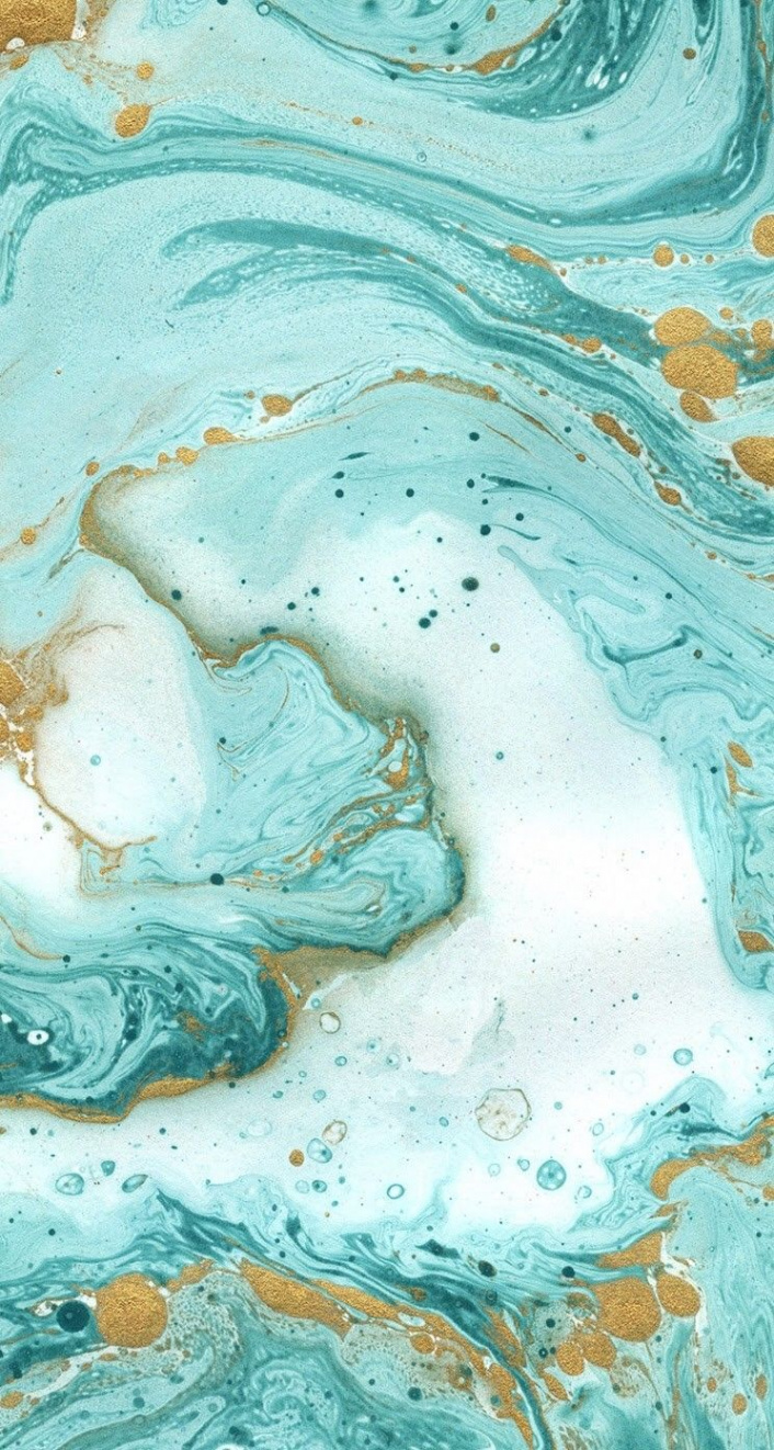 teal gold marble iphone wallpaper  Blue marble wallpaper, Marble