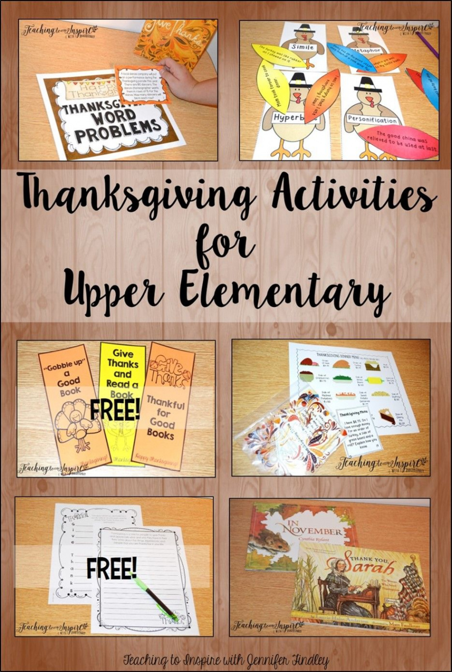 Thanksgiving Activities for Upper Elementary - Teaching with