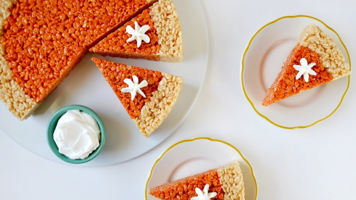 Thanksgiving Dessert: Pumpkin Pie Rice Krispies Treats