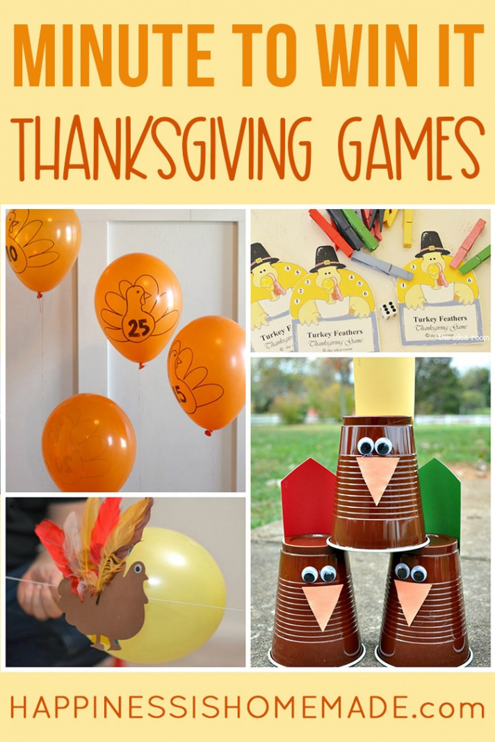 Thanksgiving Minute to Win It Games - Happiness is Homemade