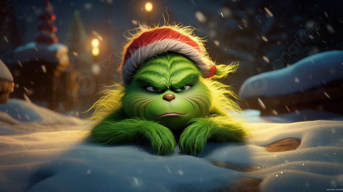 The Grinch Crying In The Snow Background, Cute Grinch Picture