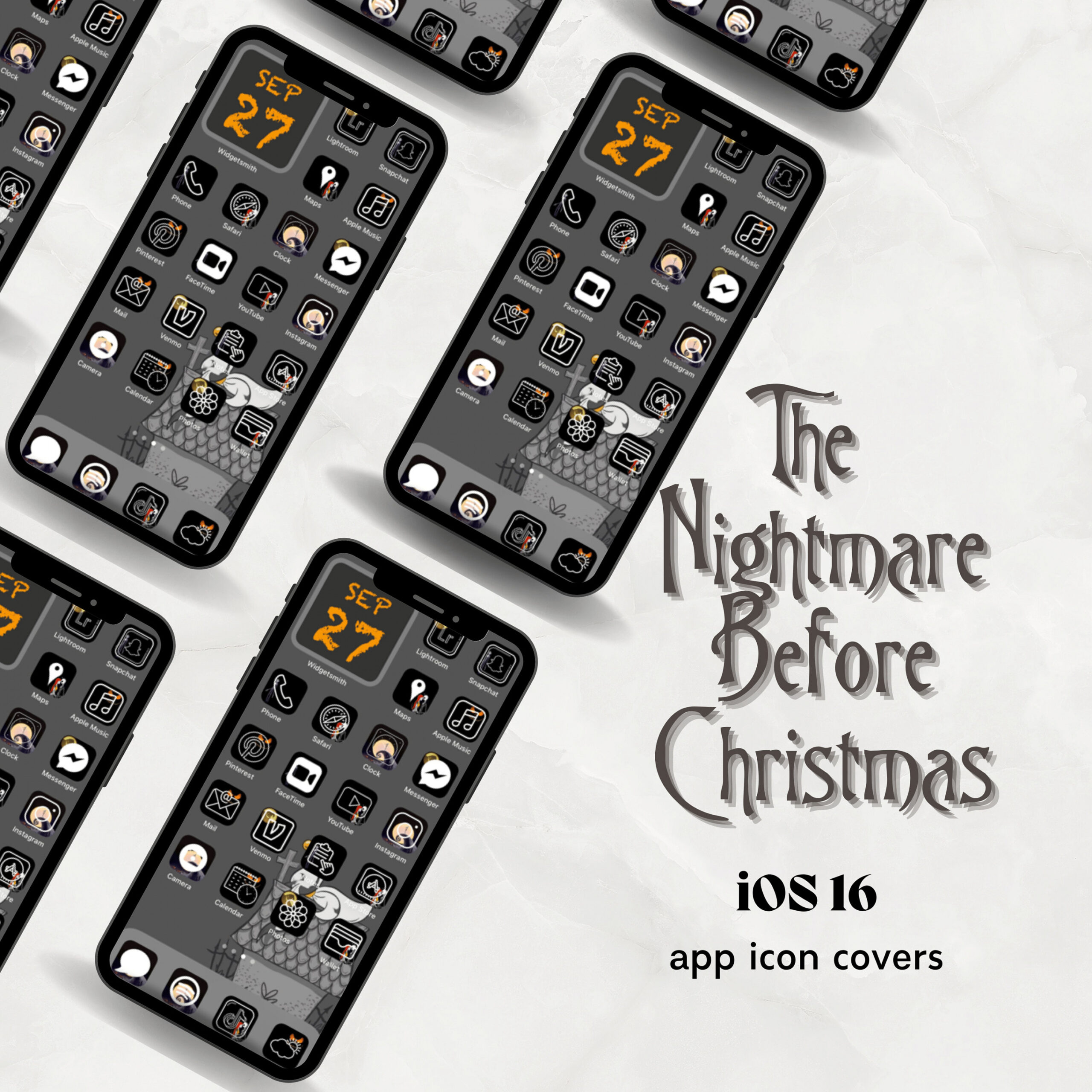 The Nightmare Before Christmas Halloween Inspirierte iOS  - Etsy