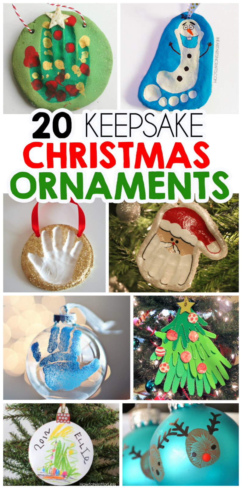 Top  DIY Keepsake Ornament Kid Crafts  Preschool christmas, Fun