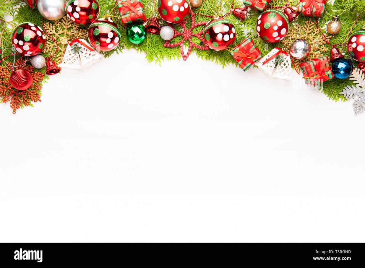 Top view of Christmas background, template with decorations of