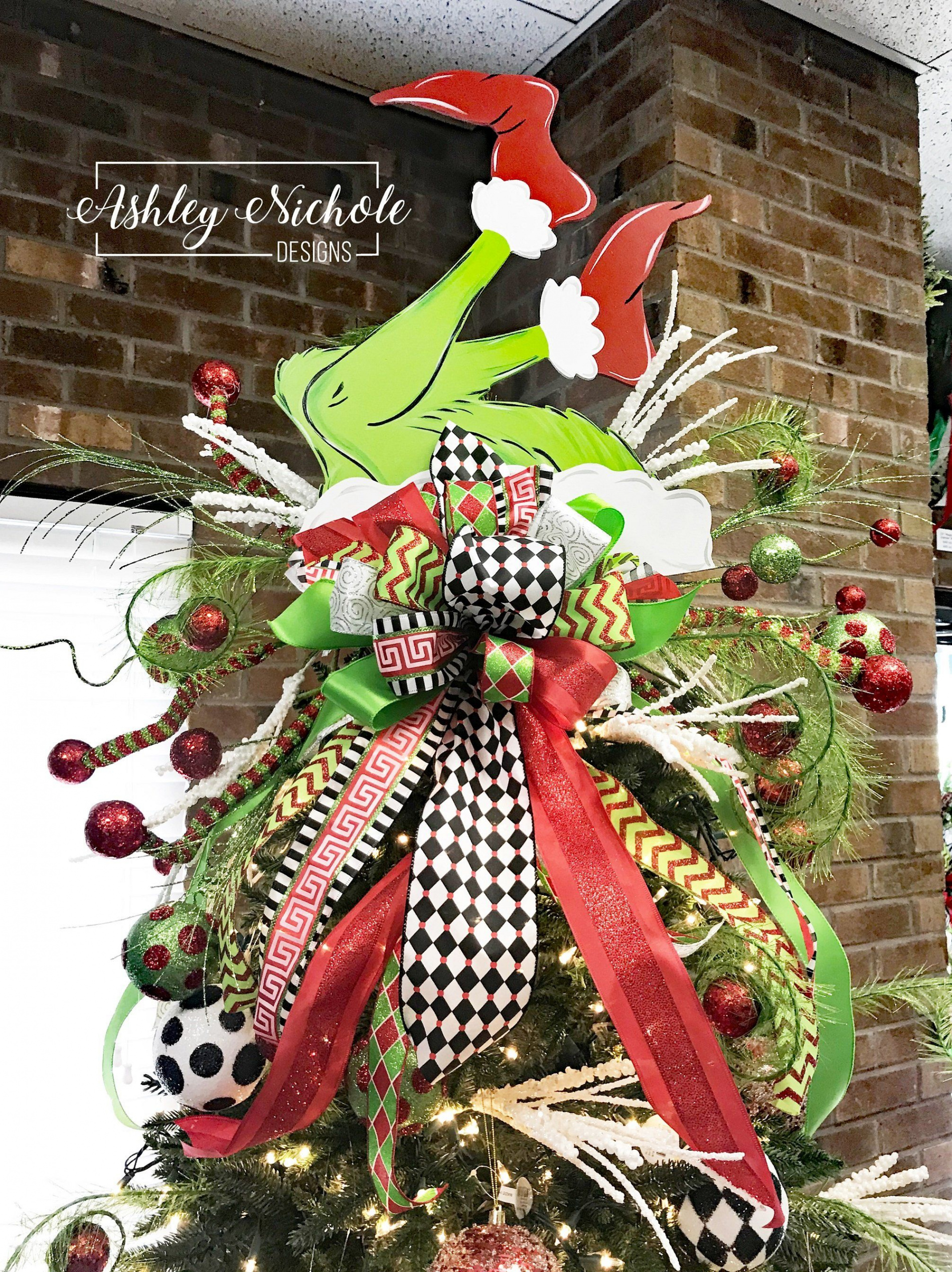 Tree Topper or Tree DECOR - Grinch Inspired Legs  Christmas