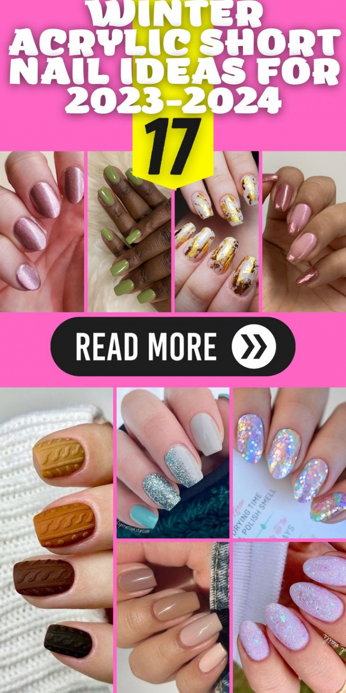 Trendy Winter Acrylic Short Nail Ideas for -