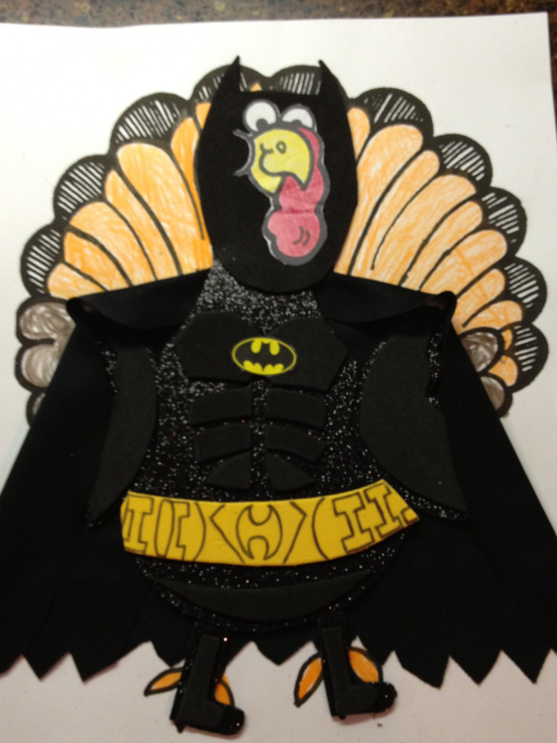 Turkey disguised as Batman  Turkey disguise, Turkey disguise