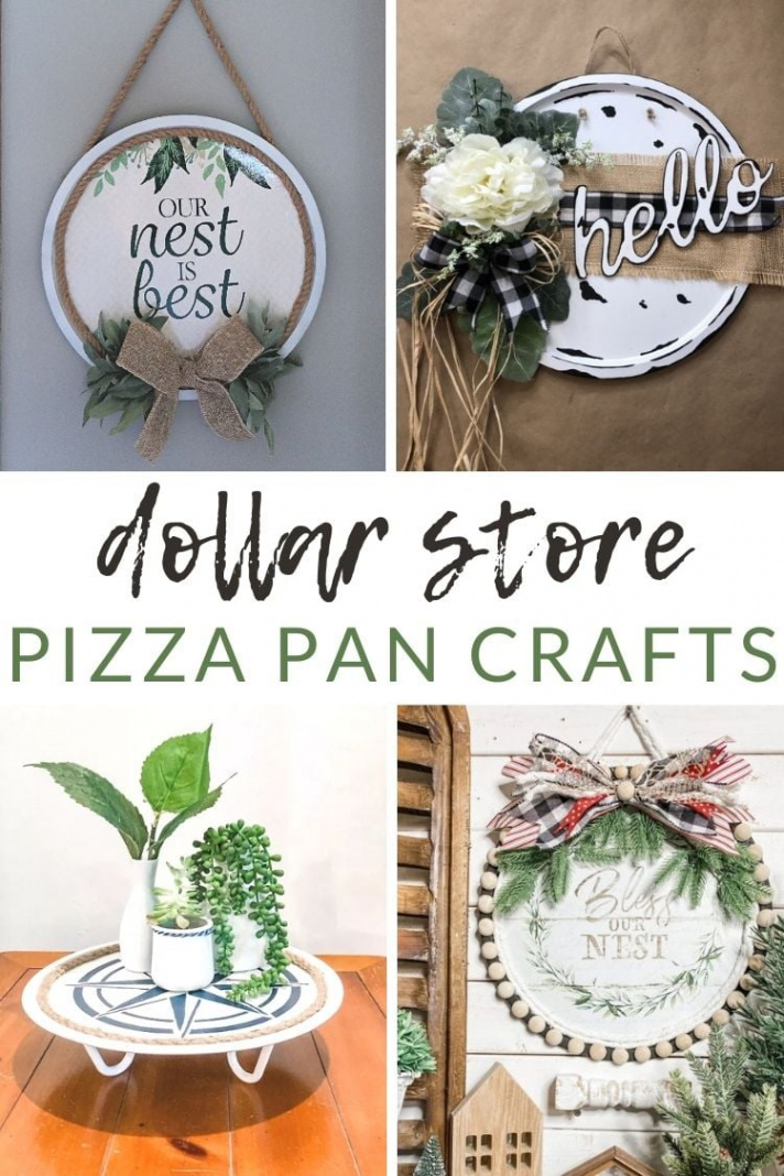 Unexpected Pizza Pan Crafts and DIY Decor Ideas - The Crazy Craft Lady