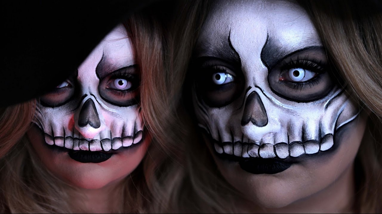 VOODOO SKULL MASK  Halloween Costume Makeup Tutorial   Days of  Halloween  RawBeautyKristi