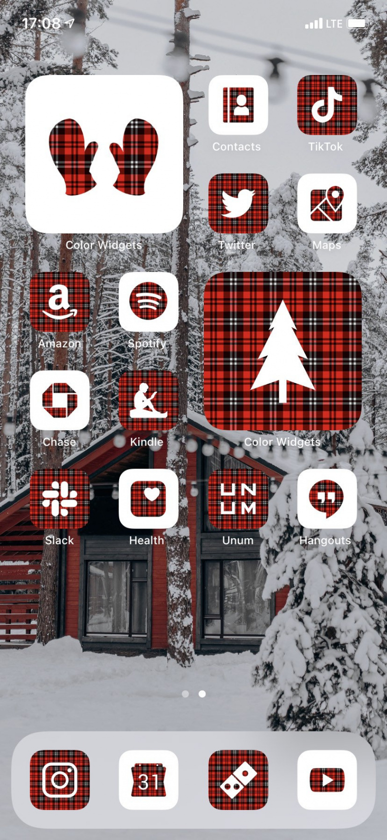 Weihnachten App Icons Buffalo Red Plaid Xmas Theme Home - Etsy