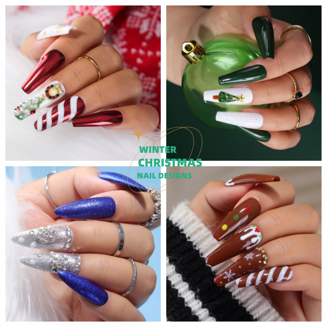 Winter & Christmas Nail Ideas You Can Try At Home  – Vettsy