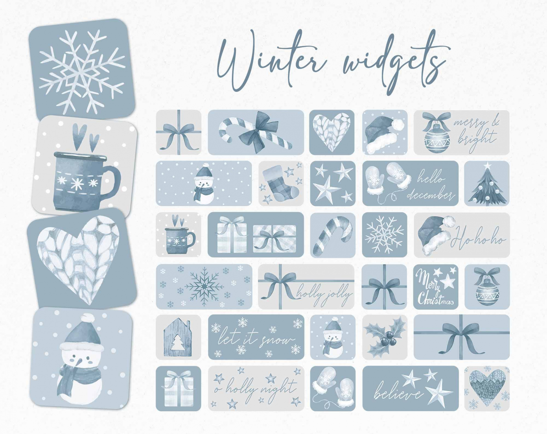 Winter Christmas Widget Pack, Widget Winter Christmas, Christmas