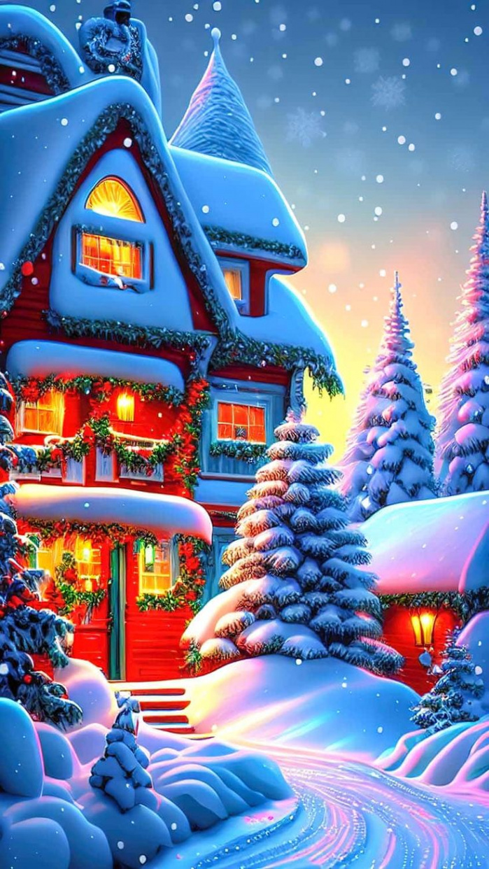 Winter Home Christmas IPhone Wallpaper HD - IPhone Wallpapers