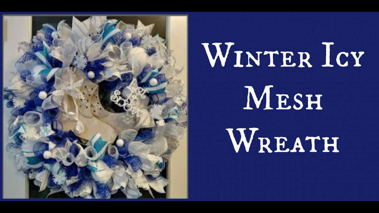 Winter Icy Mesh Wreath