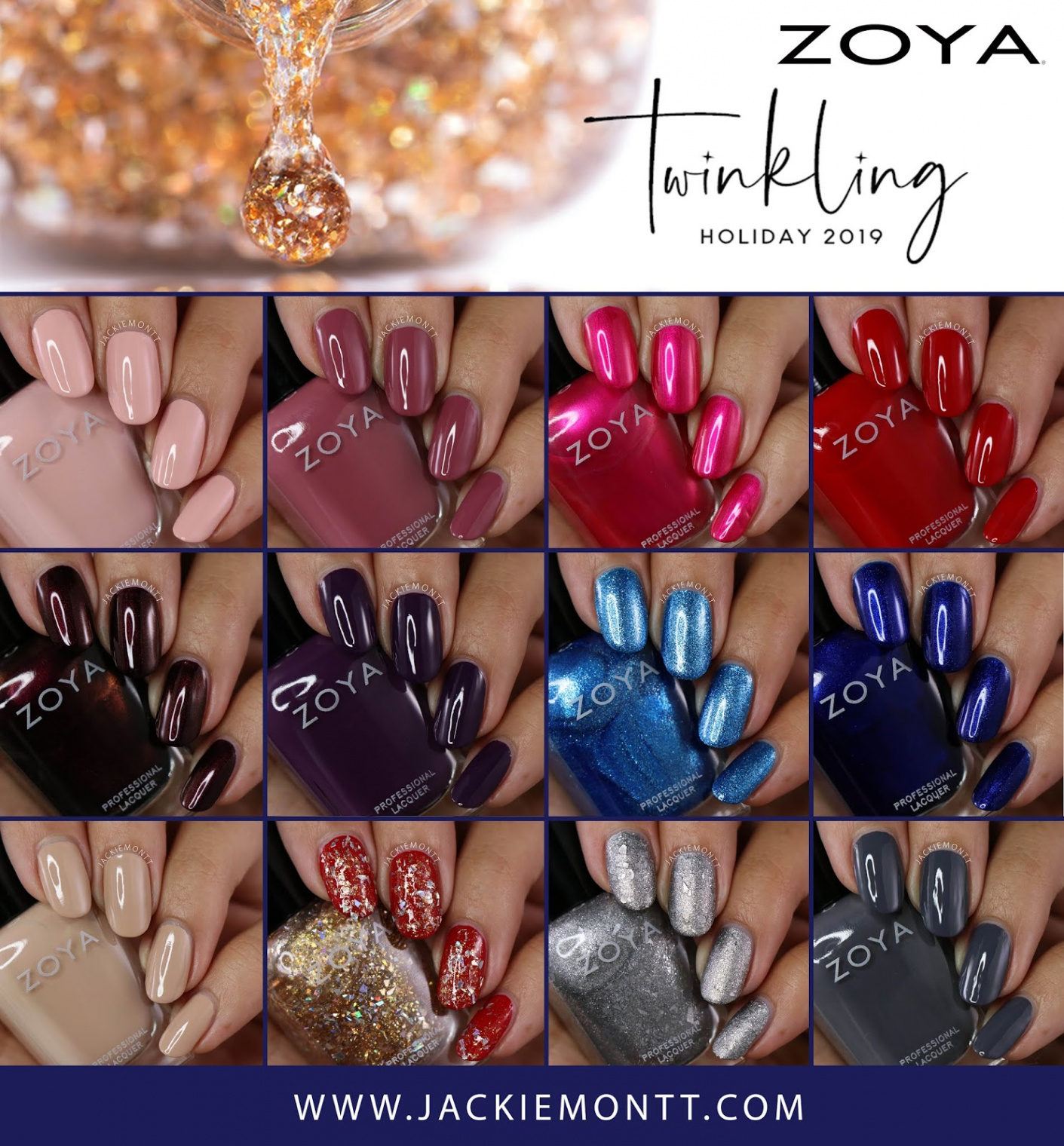 Zoya Twinkling Collection Swatches & Review [Winter/Holiday