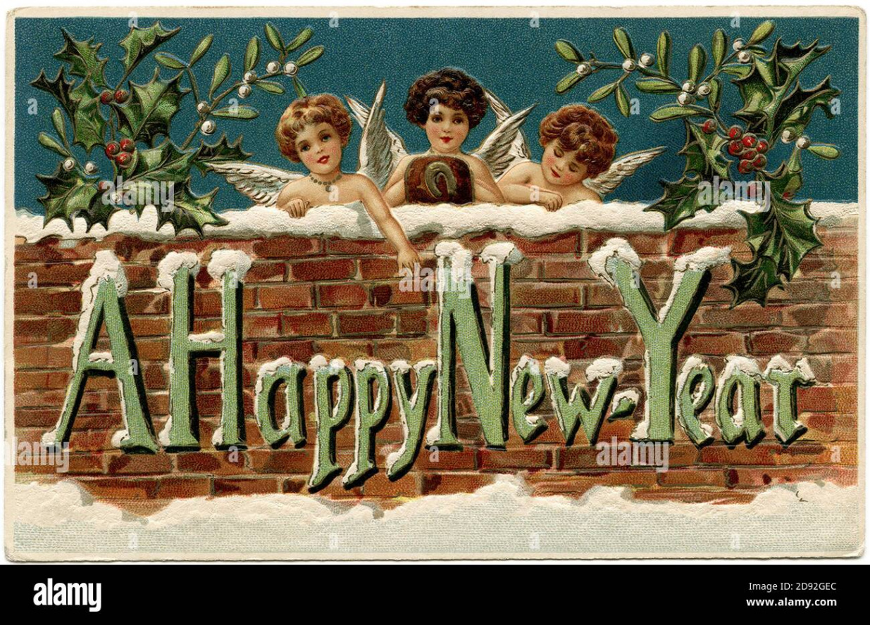 A Happy New Year post card
