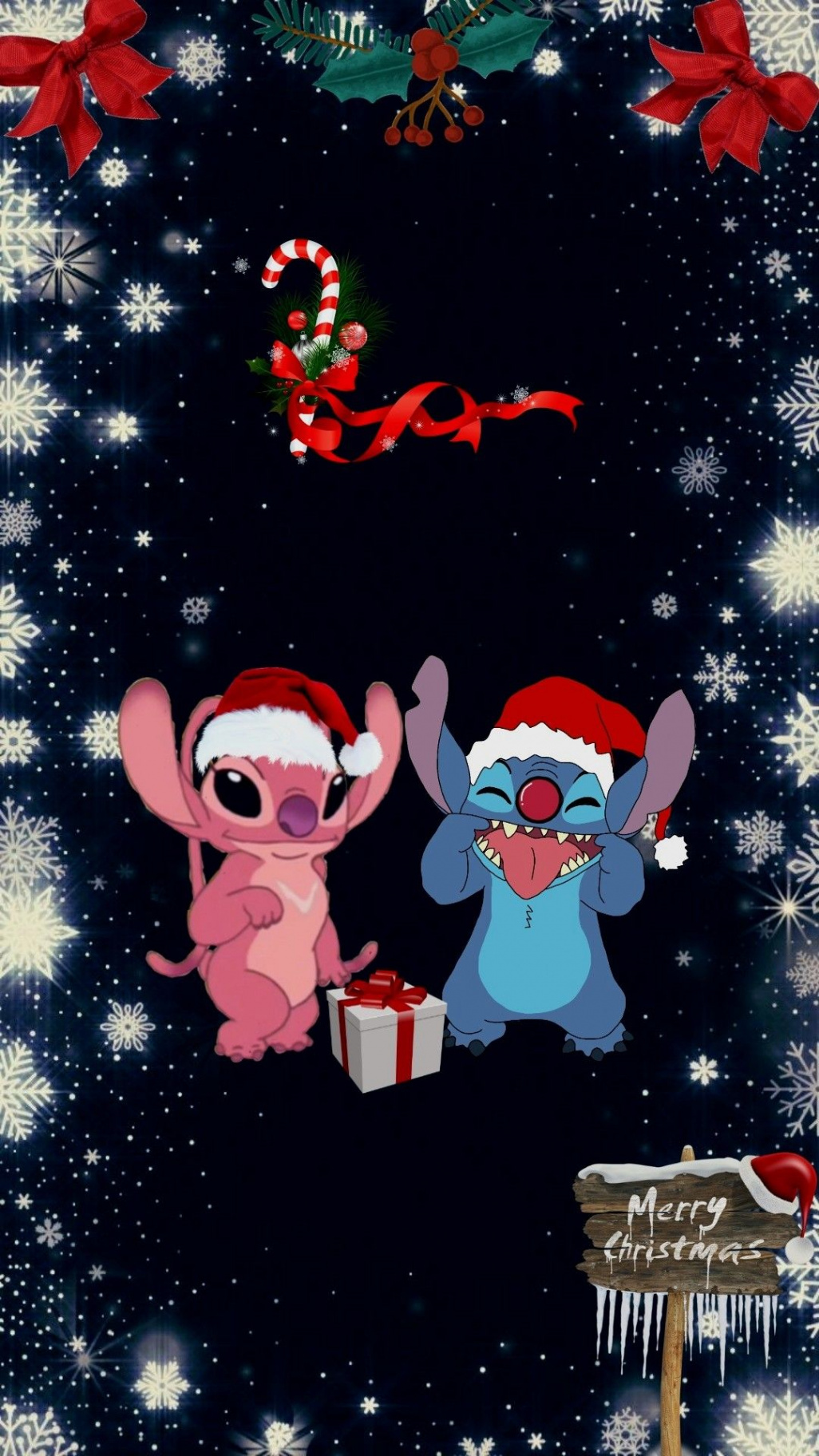 Adorable Stitch and Angel Christmas Decor