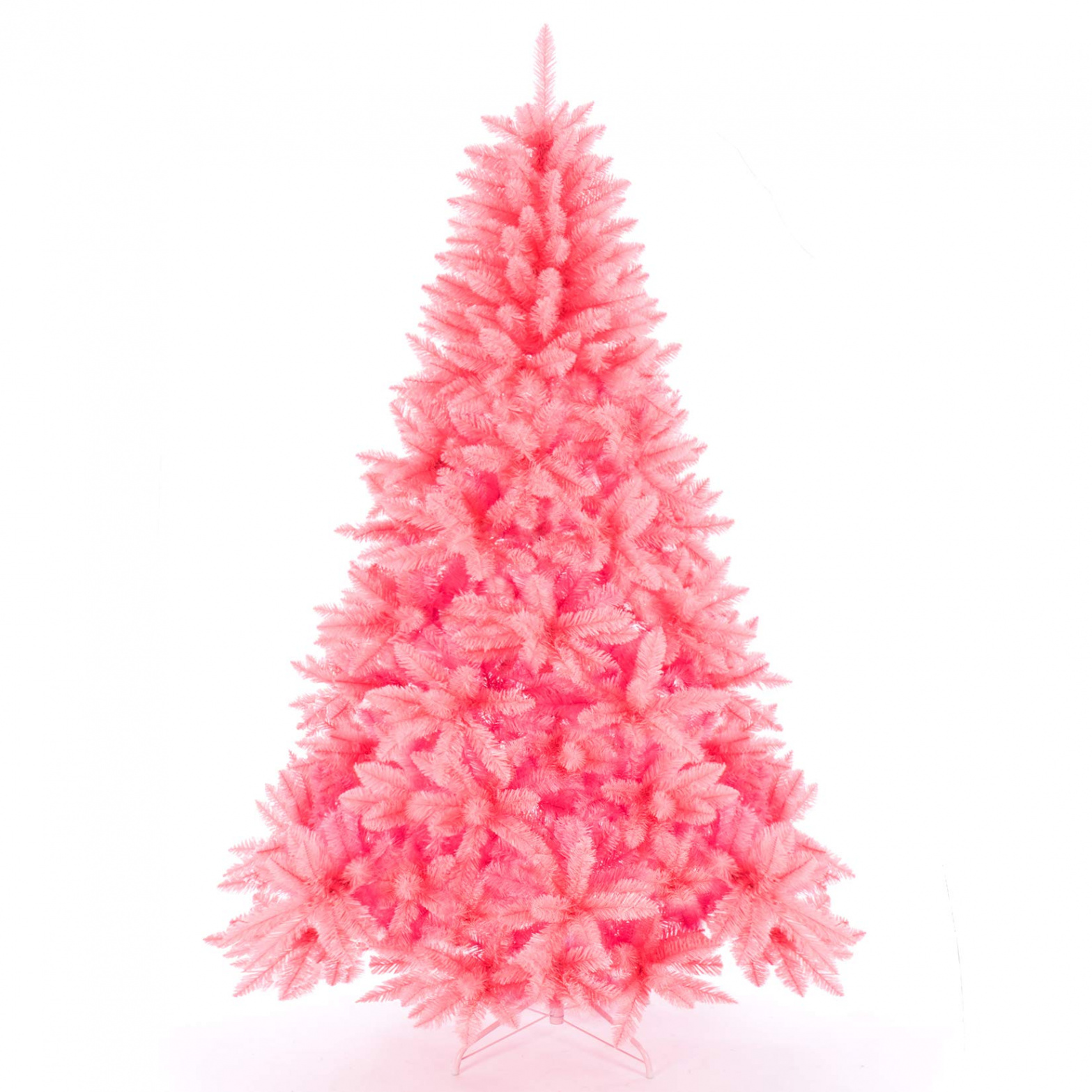 Artificial Christmas Tree Classic Xmas Pine Tree with Solid Metal Stand  // FT Unlit Pink