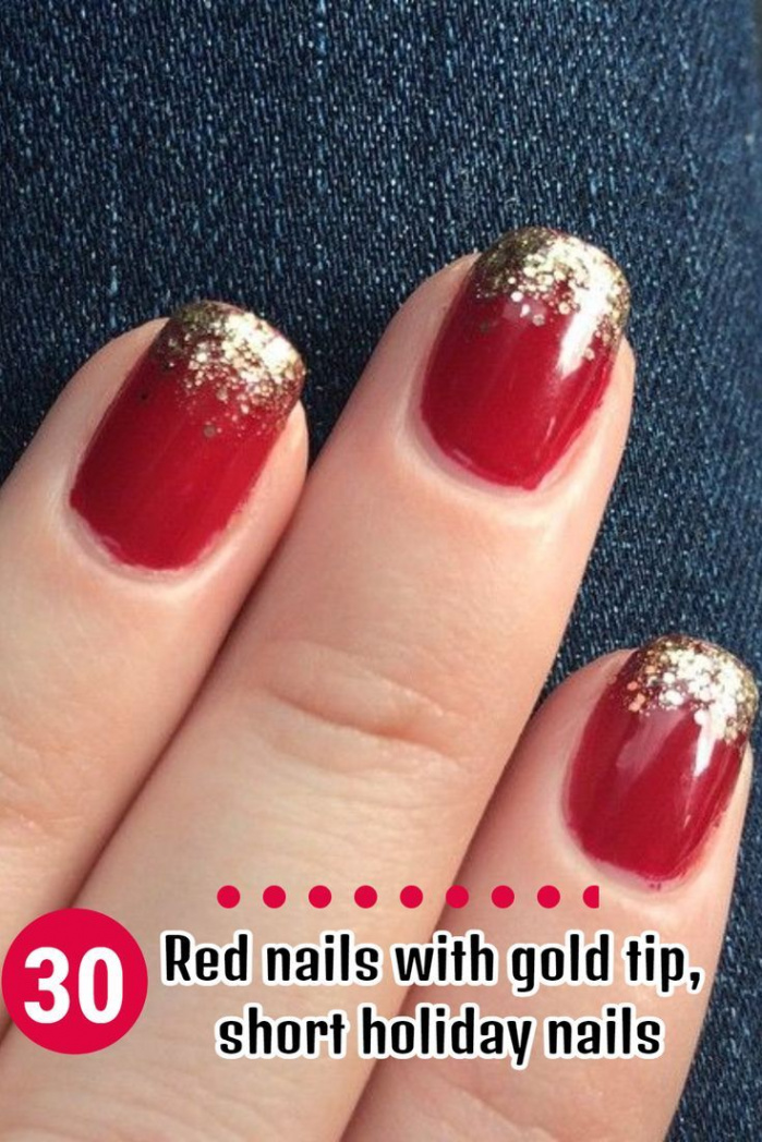 Best Red and Gold Nails  Red and gold nails, Gold acrylic