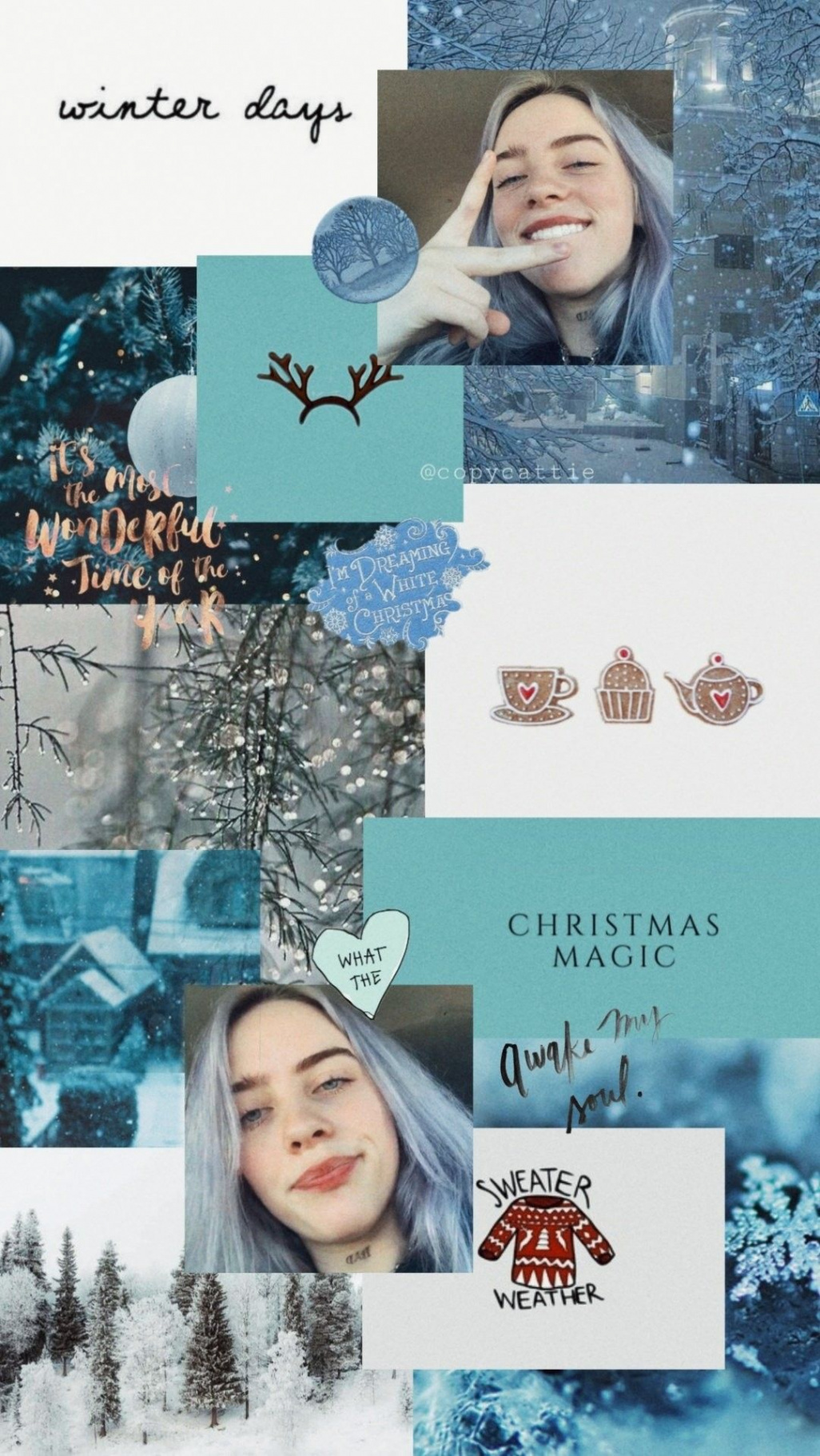 Billie Eilish Christmas wallpaper  Billie eilish, Billie, Collage