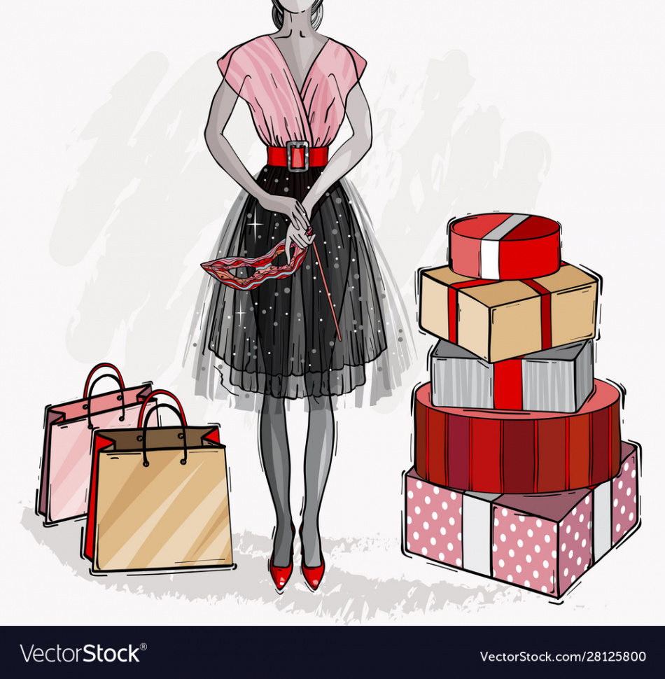 Christmas and new year fashion card Royalty Free Vector