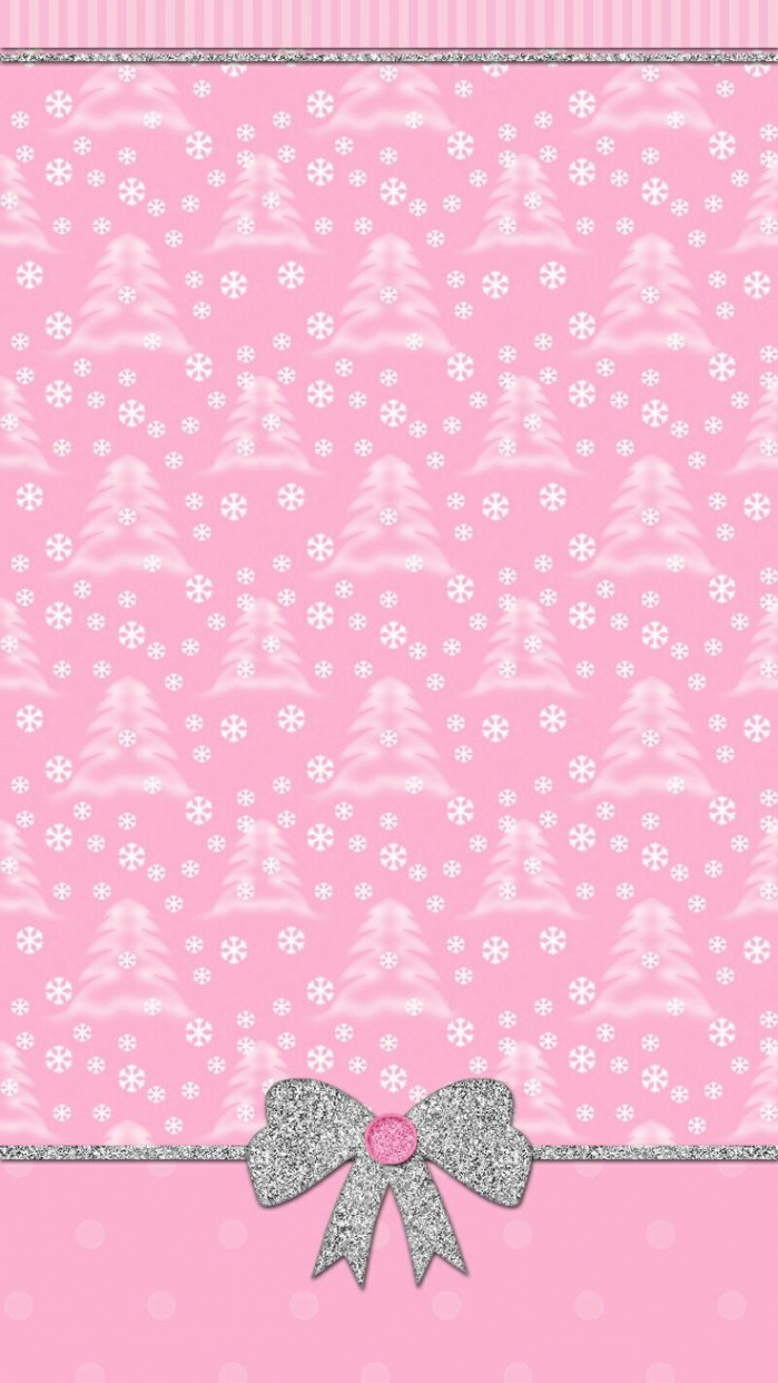 Christmas bow  Pink wallpaper backgrounds, Love pink wallpaper