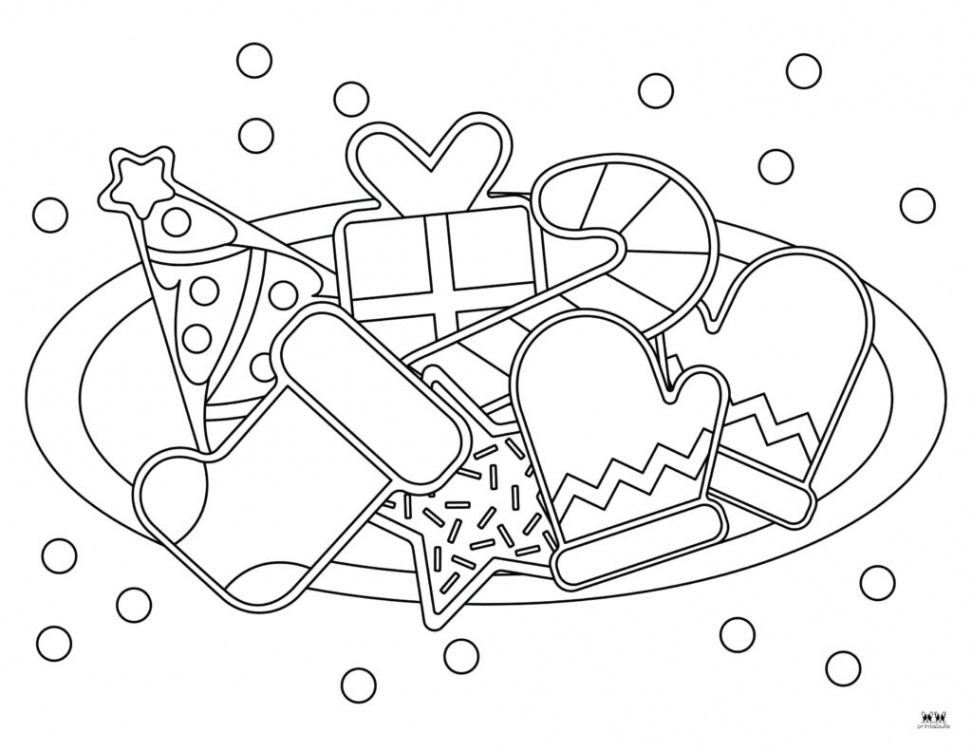 Christmas Cookies Coloring Pages -  FREE Pages  Printabulls