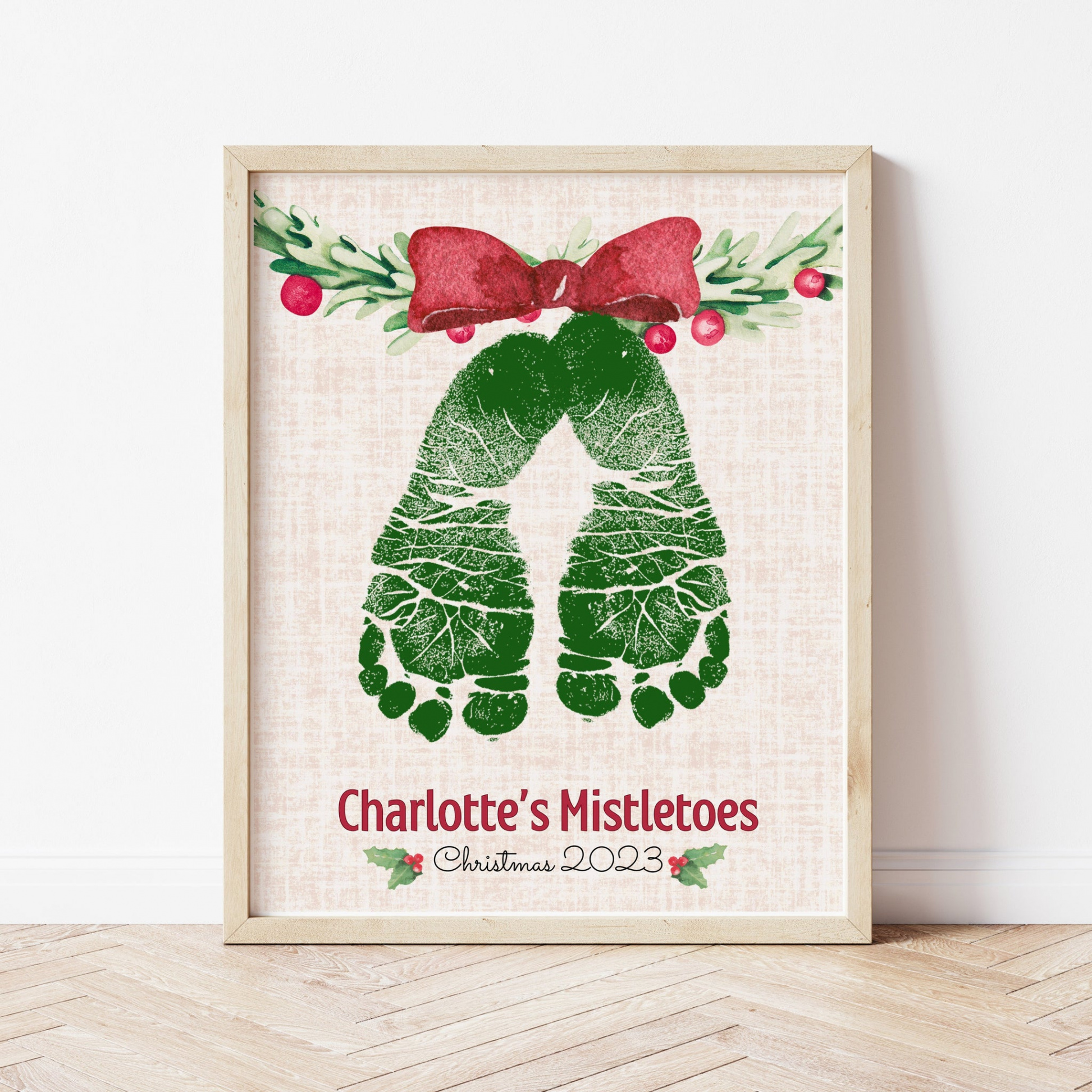 Christmas Crafts For Infants  Mistletoes Footprint Art  Ollie + Hank