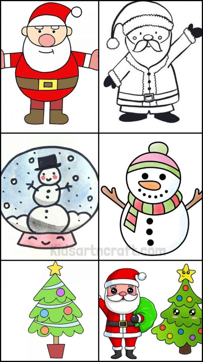 Christmas Drawings for Kids  Christmas drawings for kids